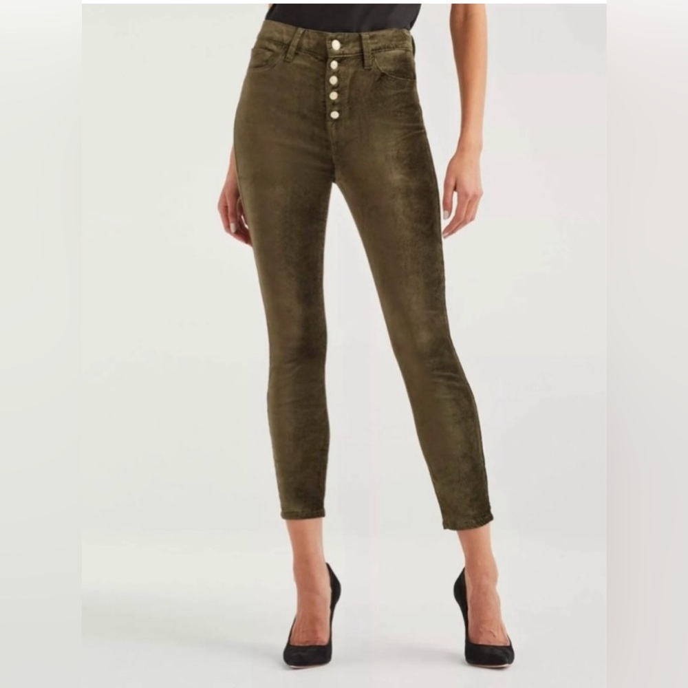 7 for All mankind high waist Velvet Olive Green Pants